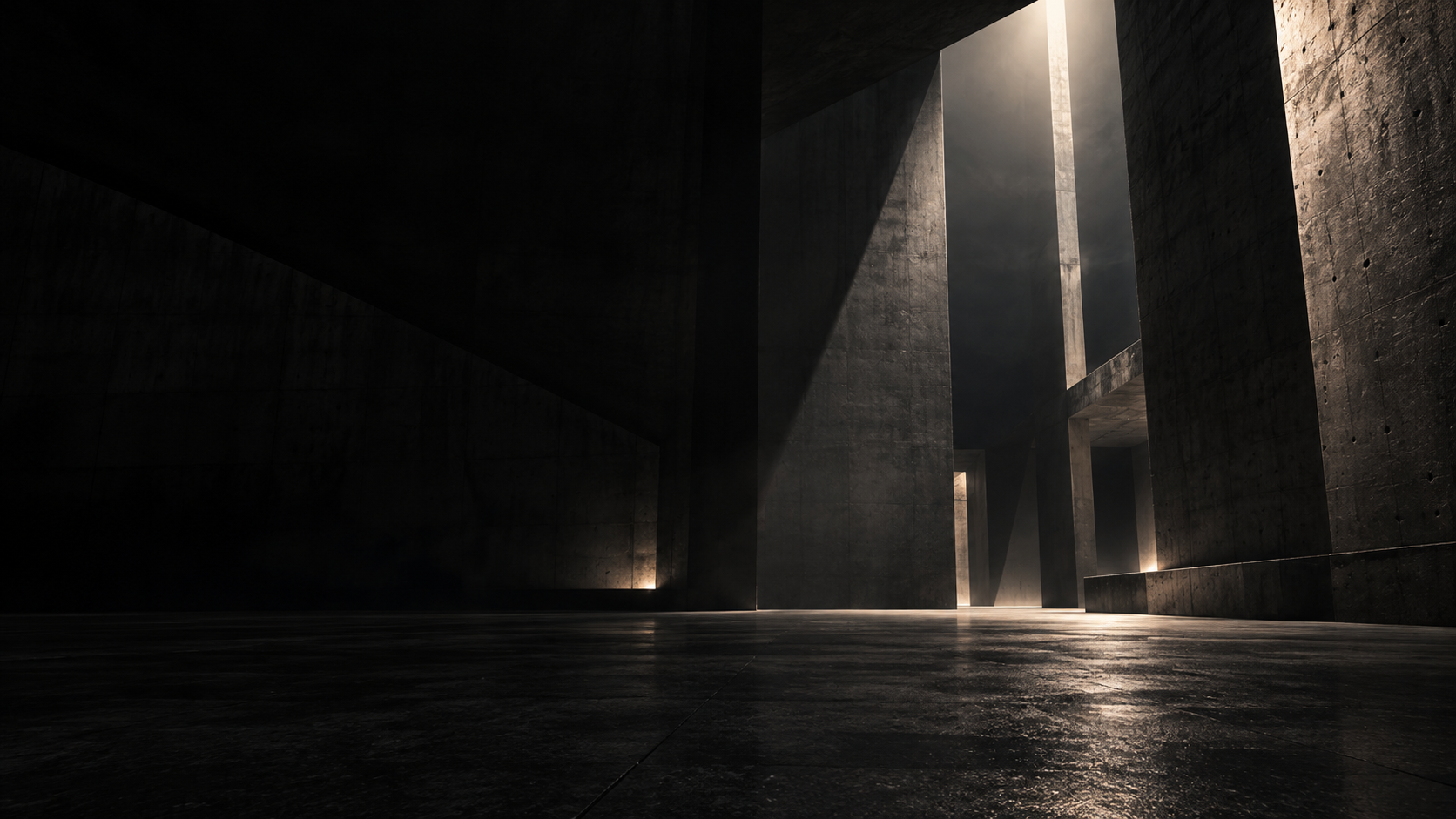 Brutalist architectural concrete background with dramatic daylight